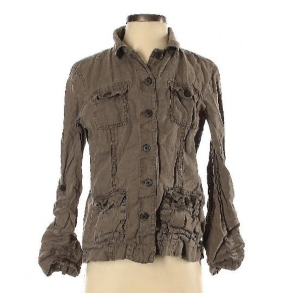 Ann Taylor Jackets & Blazers - Ann Taylor Linen Utility Cargo Jacket S